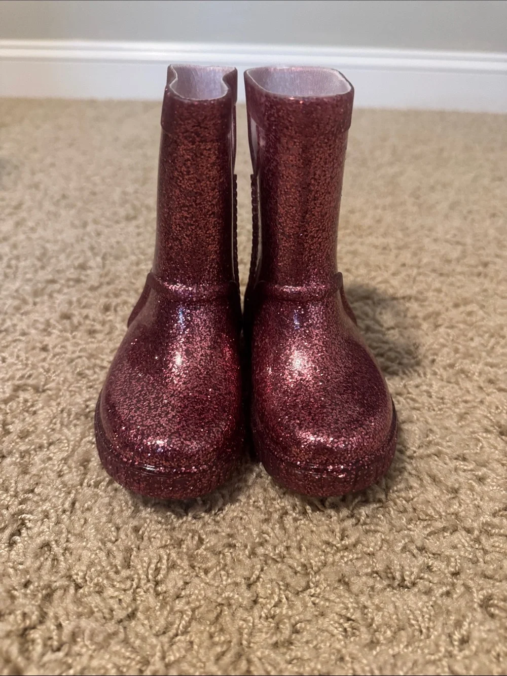 UGG Kids Glitter Pink Rain & Snow Boots